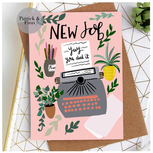 New job greeting card.