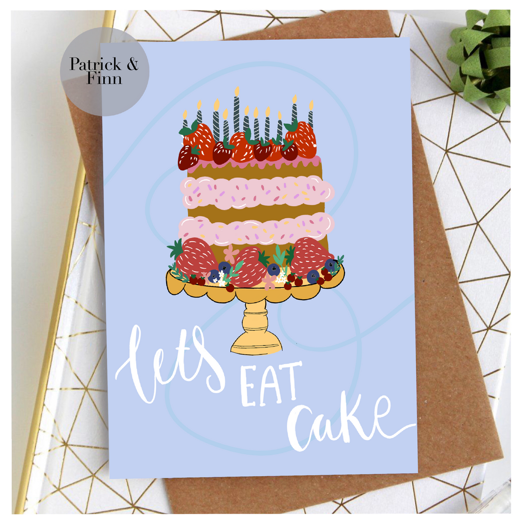 Let’s eat cake birthday card.