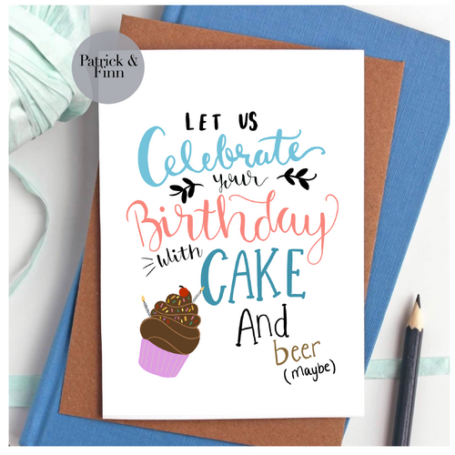 Happy Birthday greeting card.