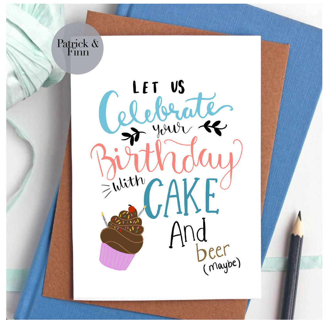 Happy Birthday greeting card.