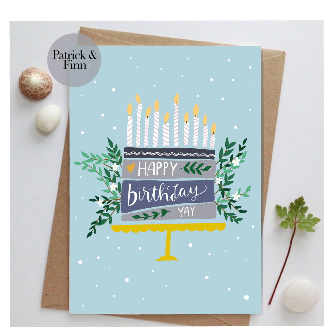 Happy Birthday greeting card.