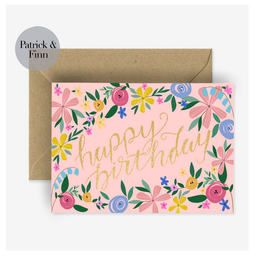 Happy Birthday Greeting Card.