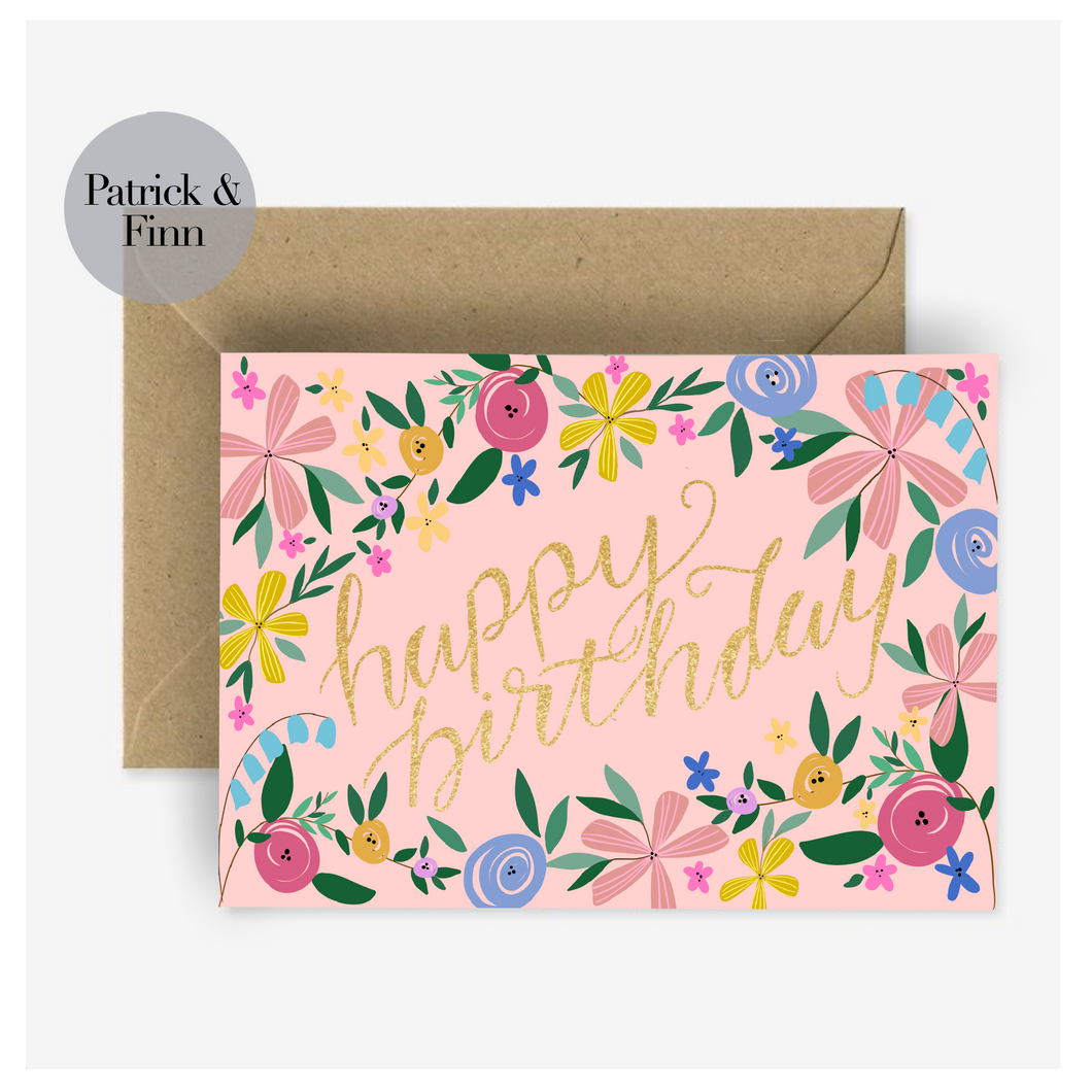 Happy Birthday Greeting Card.