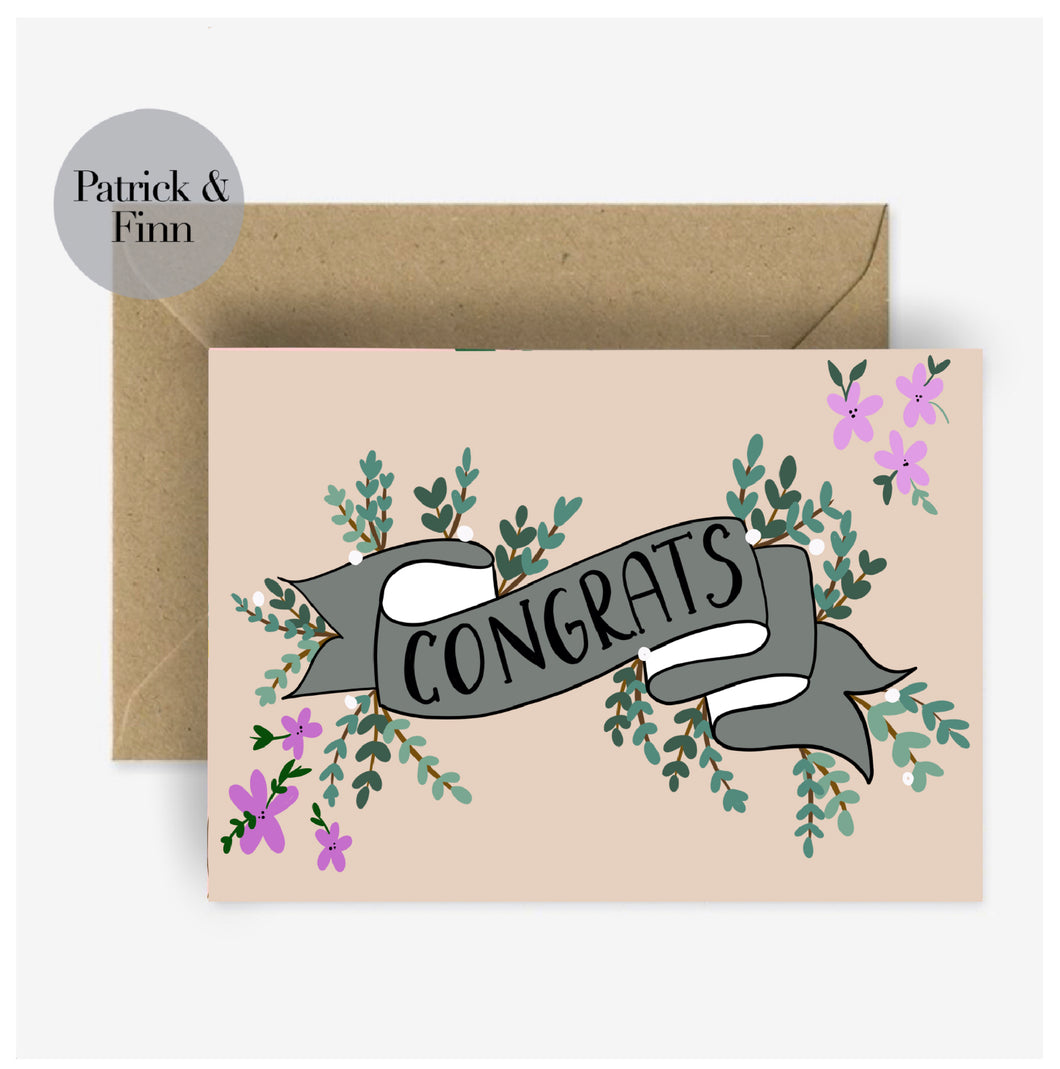 Congrats greeting card.