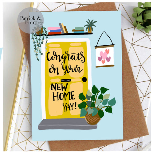 New home greeting card.
