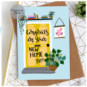 New home greeting card.
